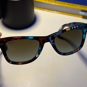 Ray-Ban Blue and Brown Wayfarer Sunglasses